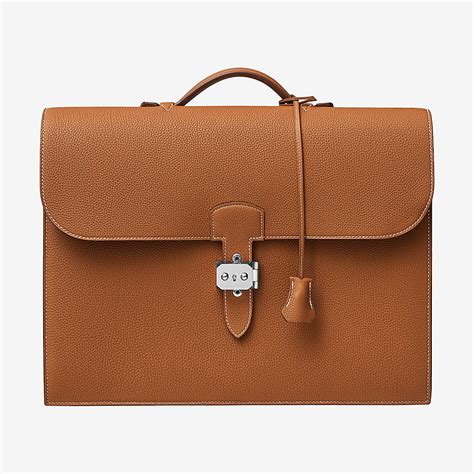 hermes laptop sleeve|Hermes men's leather briefcase.